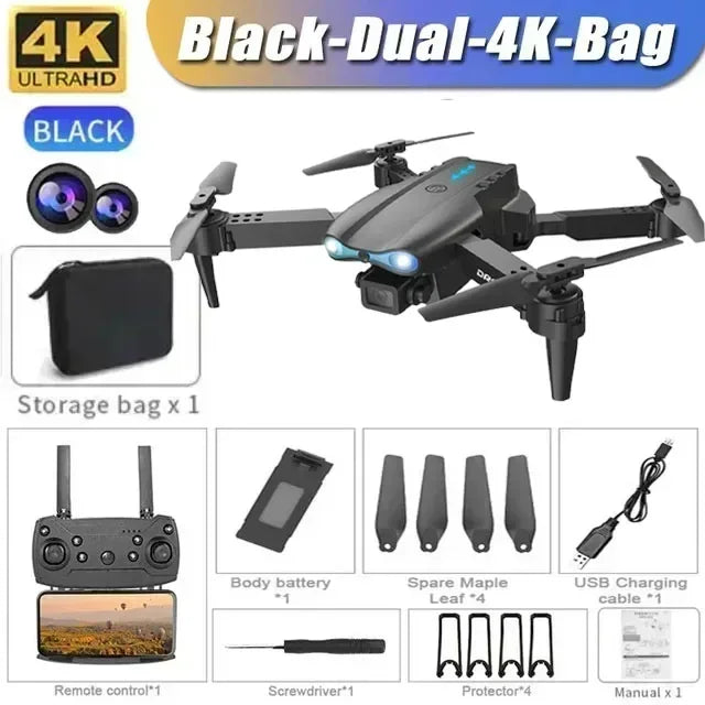 New E99Pro RC Drone 4K Professinal With Wide Angle Dual HD Camera Foldable RC Helicopter 5G WIFI FPV Height Hold Apron Sell