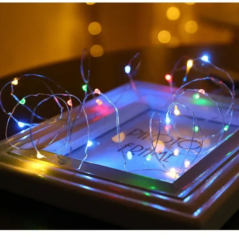 USB LED String Lights Copper Silver Wire Garland Light Waterproof LED Fairy Lights For Christmas Wedding Outdoor Decoration