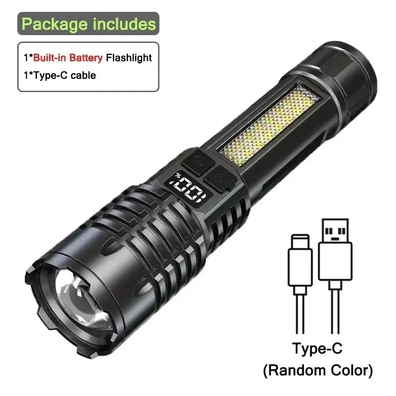 Rechargeable COB LED Flashlight