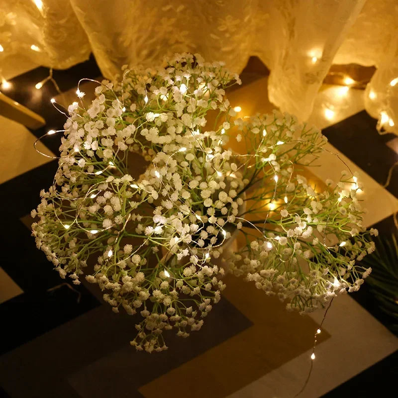USB LED String Lights Copper Silver Wire Garland Light Waterproof LED Fairy Lights For Christmas Wedding Outdoor Decoration