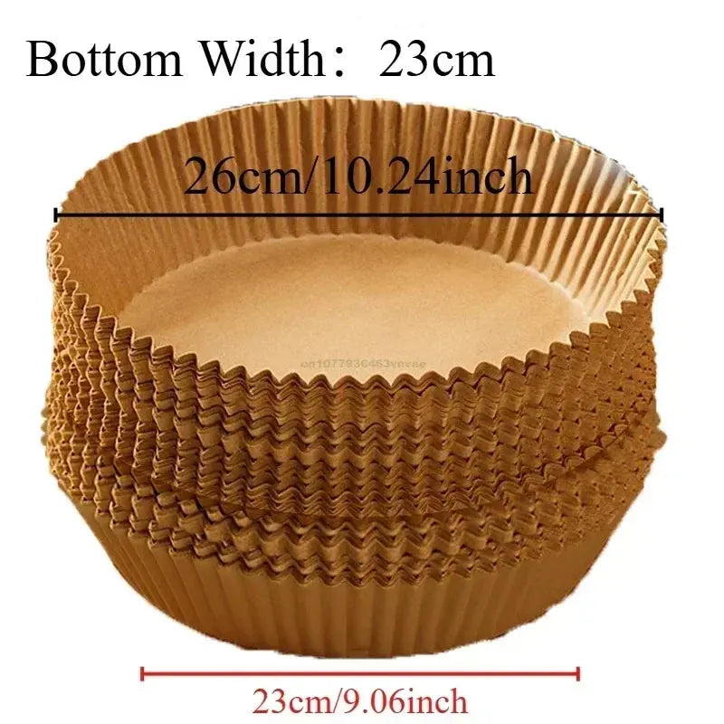 Air Fryer Disposable Paper Liners Square Round Non-Stick Baking BBQ Oil Absorbing Paper