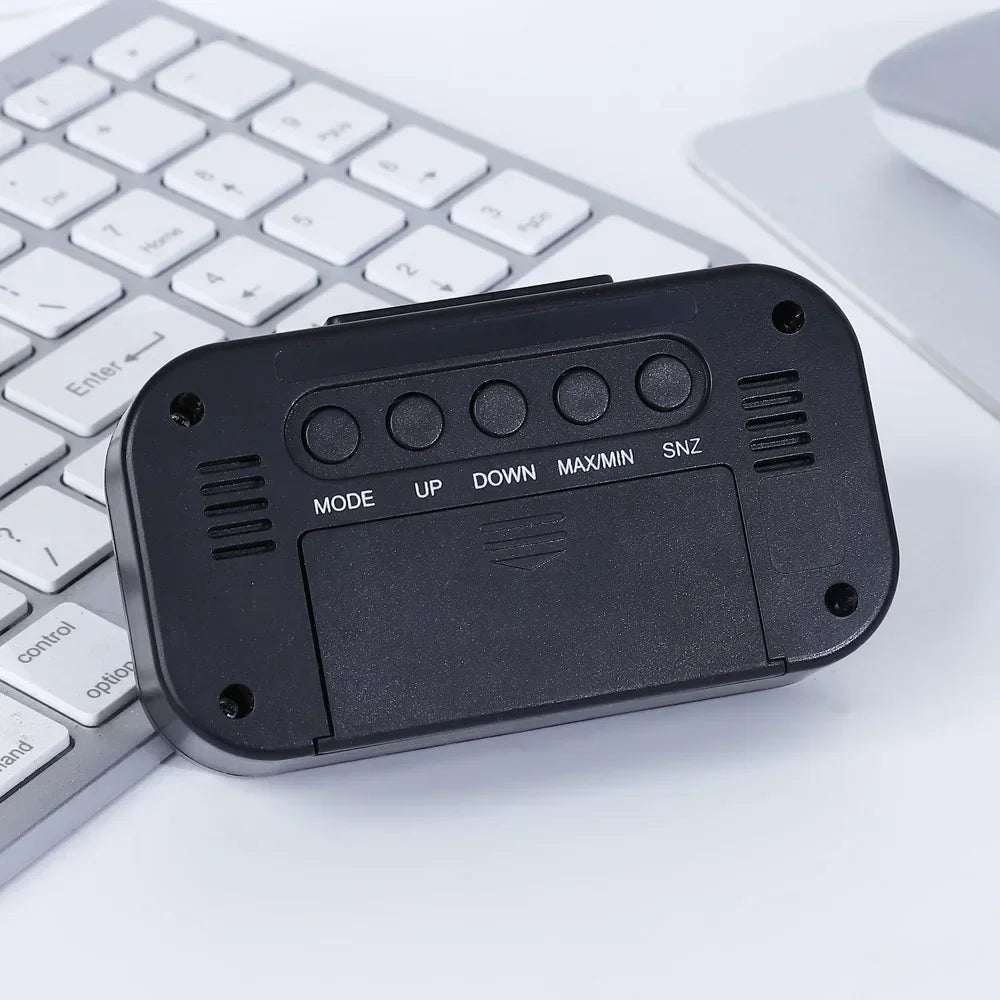 Weather Station Clock with Color Display - Temp & Humidity Monitor, Backlit for Kids & Teens, Perfect for Bedroom & Dorm Desk