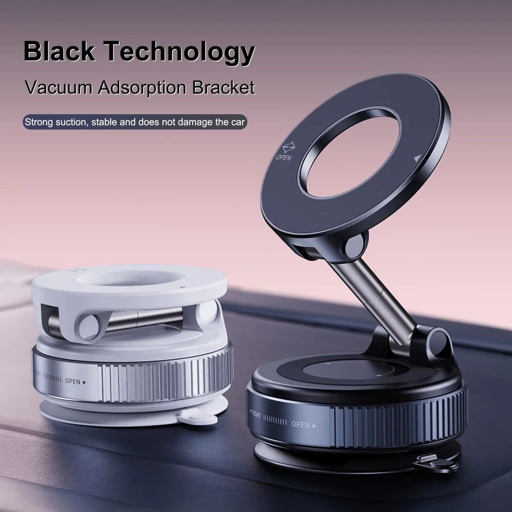 Vacuum adsorption magnetic car phone holder suction cup navigation rack bathroom multi-functional desktop and wall mount univers