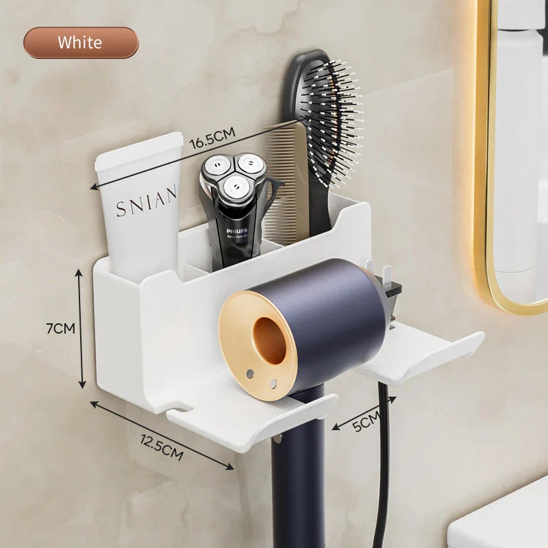 Wall-Mounted Bathroom Hair Dryer Holder