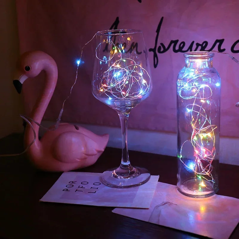 USB LED String Lights Copper Silver Wire Garland Light Waterproof LED Fairy Lights For Christmas Wedding Outdoor Decoration