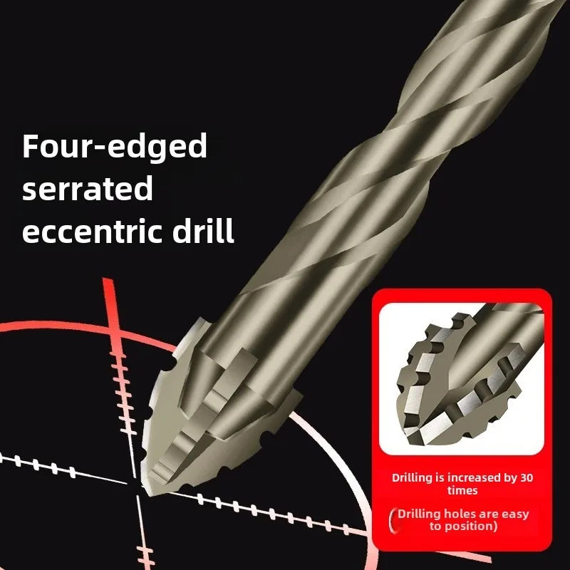 Four-Edged Eccentric Drill For Hand Drill