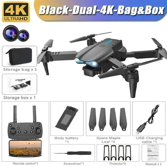 New E99Pro RC Drone 4K Professinal With Wide Angle Dual HD Camera Foldable RC Helicopter 5G WIFI FPV Height Hold Apron Sell