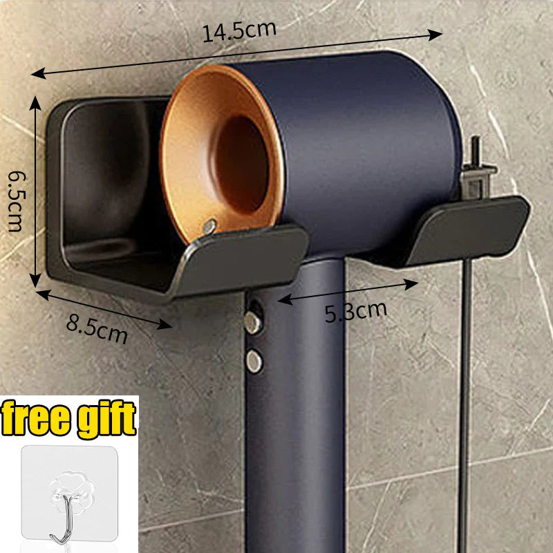 Wall-Mounted Bathroom Hair Dryer Holder
