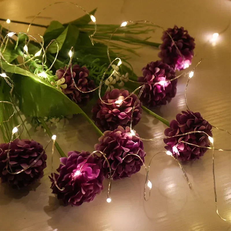 USB LED String Lights Copper Silver Wire Garland Light Waterproof LED Fairy Lights For Christmas Wedding Outdoor Decoration