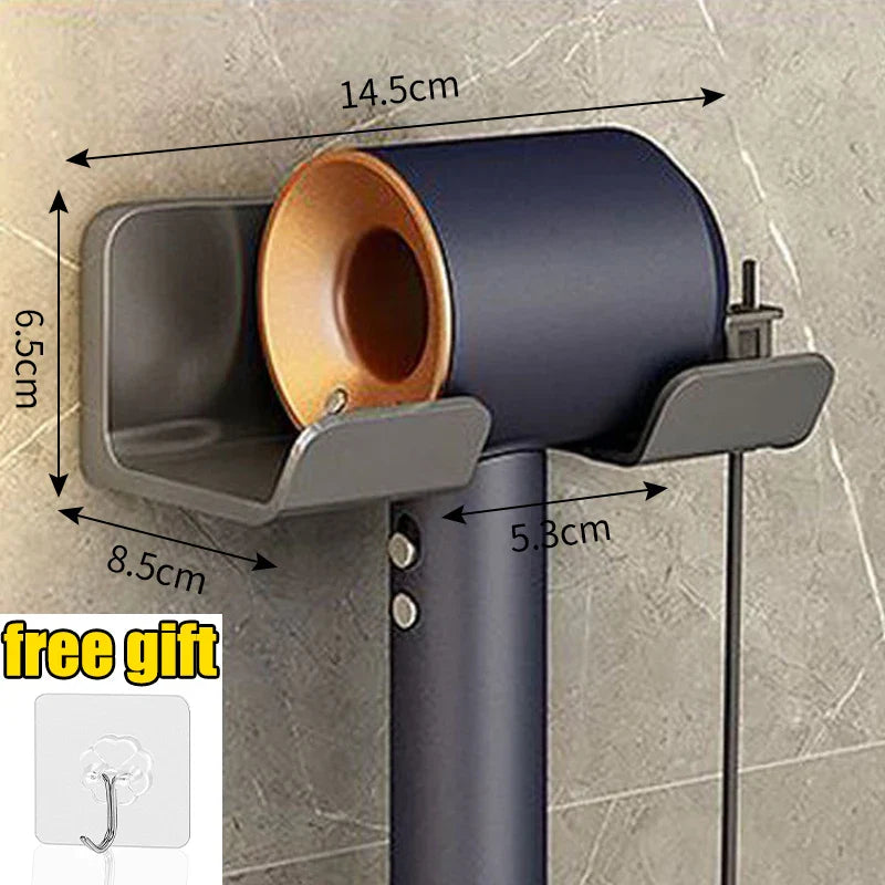 Wall-Mounted Bathroom Hair Dryer Holder