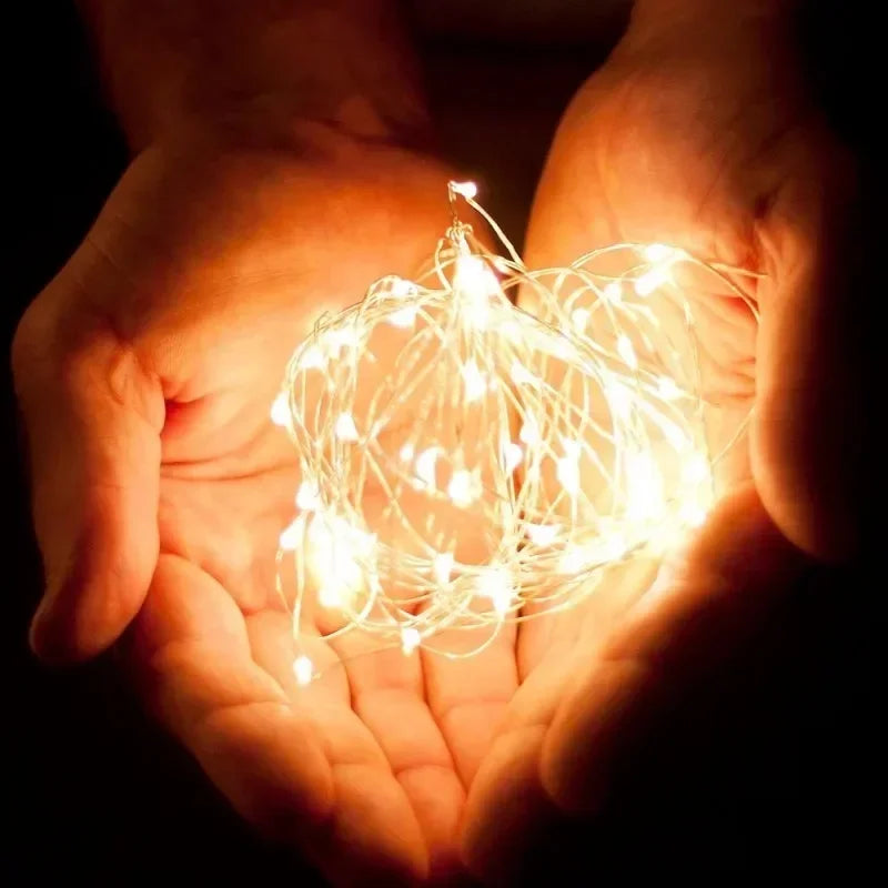 USB LED String Lights Copper Silver Wire Garland Light Waterproof LED Fairy Lights For Christmas Wedding Outdoor Decoration