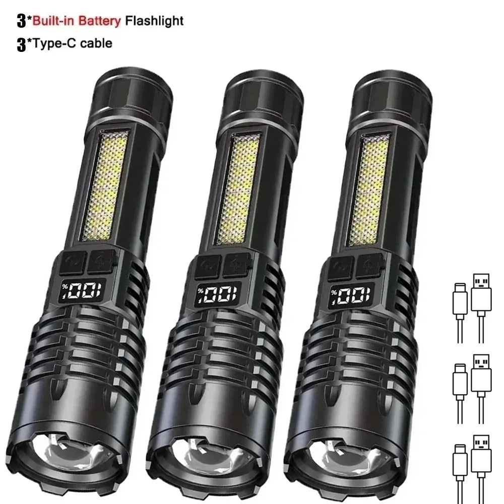 Rechargeable COB LED Flashlight