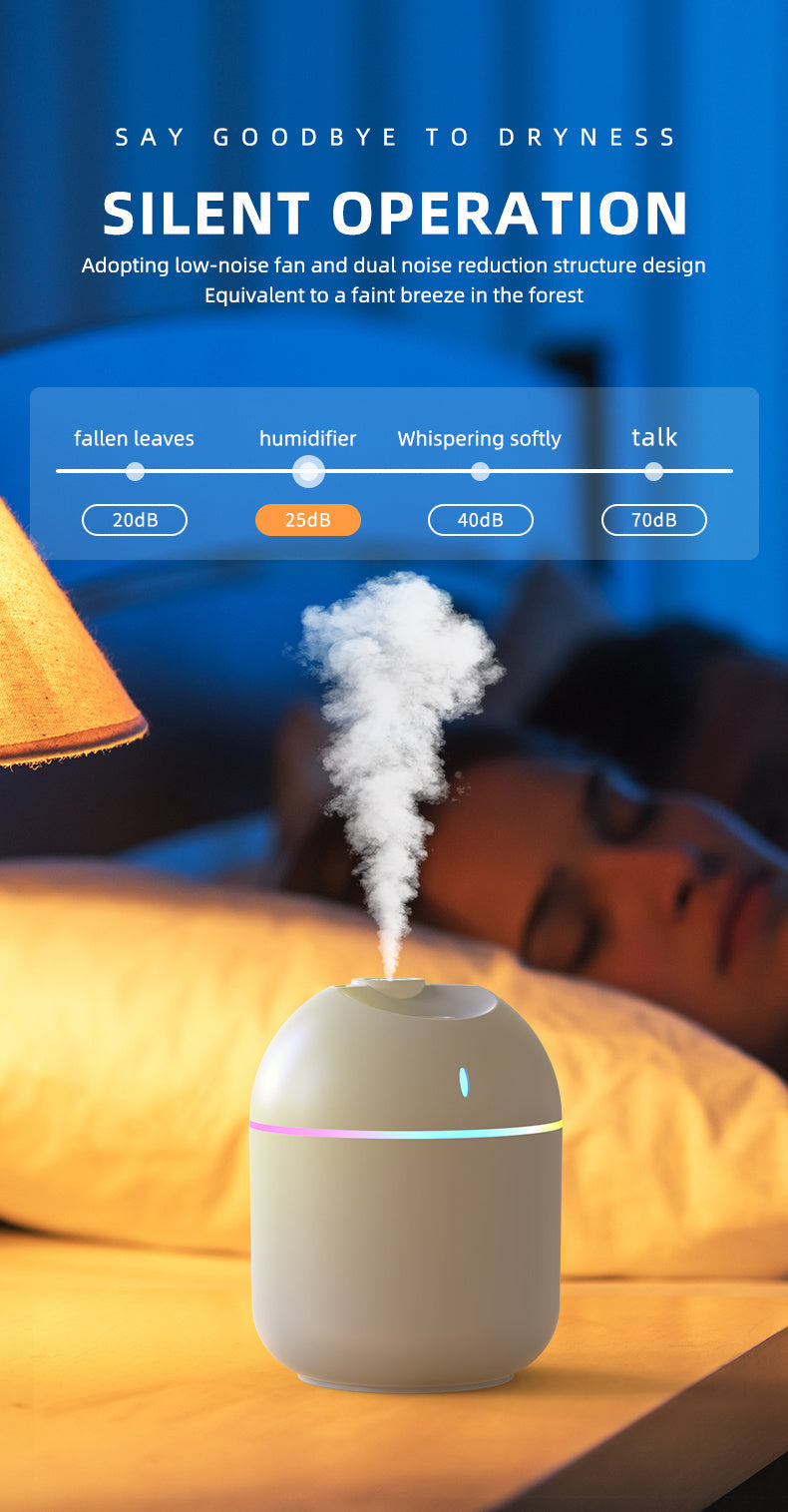 270ML Cool Mist Aroma Humidifier with LED Night Light